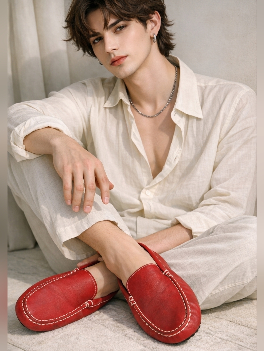 Calvin Klein leather driving mocs 12